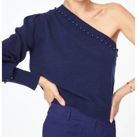 NEW CAMI NYC virginia sweater in navy - Picture 3 of 4